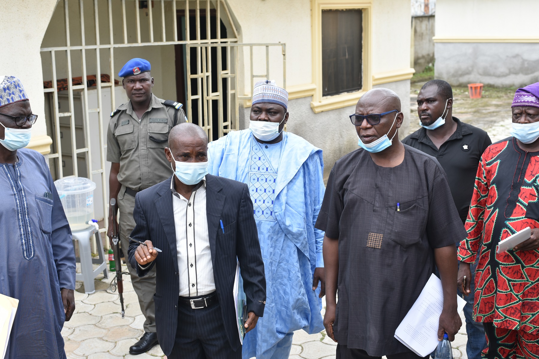 The Provost (left), Proprietor (center) and Inspectors from Community Health Practitioners Registration Board of Nigeria during the Advisory Visit to the College